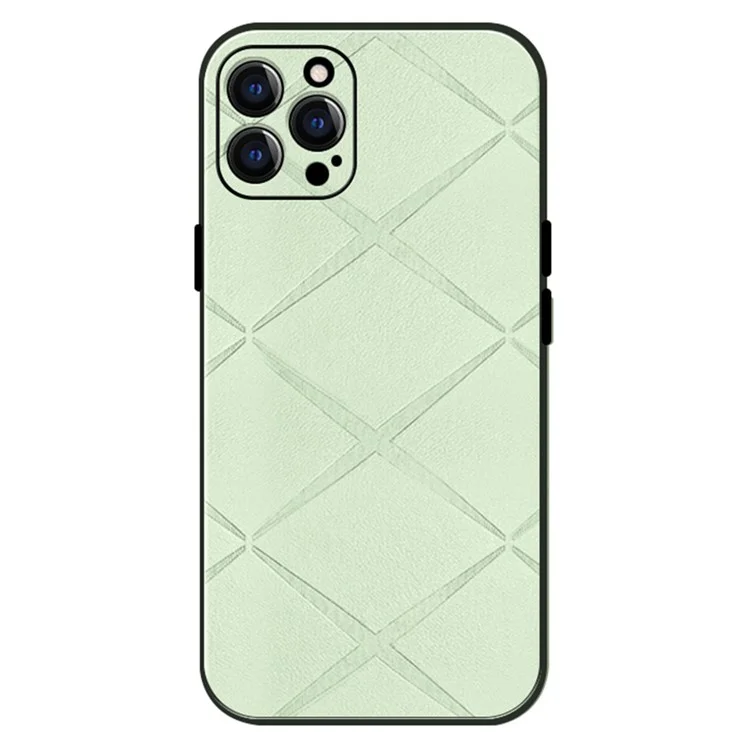 Für iPhone 13 Pro Case Anti-Kratzer Leder beschichtet PC+TPU Handyhülle - Grün