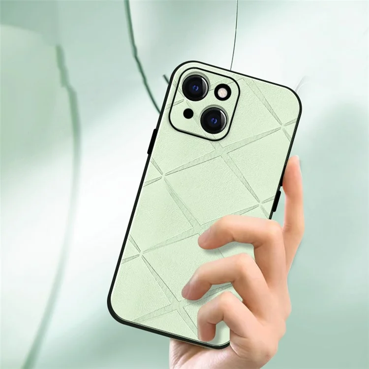 Für iPhone 13 Case PU Leder+PC+TPU Handyhülle Präziser Linsenschutz - Grau