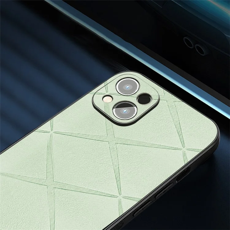 Für iPhone 13 Case PU Leder+PC+TPU Handyhülle Präziser Linsenschutz - Grau
