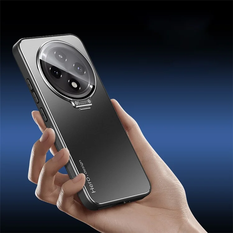 Para Oppo A3 5G Case PC+TPU Capa Traseira do Telefone com Suporte de Lente - Azul