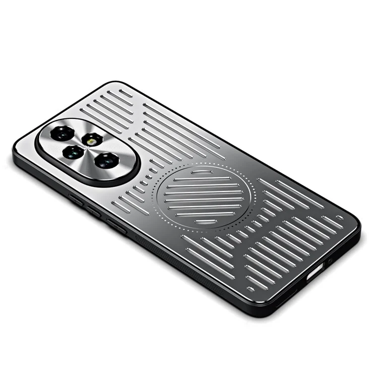 For Honor 200 5G Case Back Hollow Heat Dissipation Aluminum Alloy Phone Cover - Silver