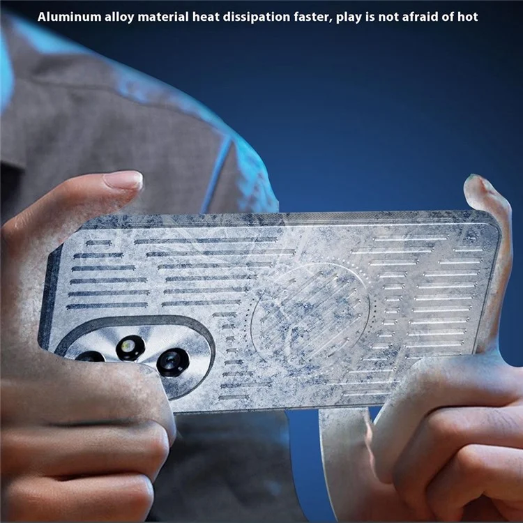For Honor 200 5G Case Back Hollow Heat Dissipation Aluminum Alloy Phone Cover - Silver