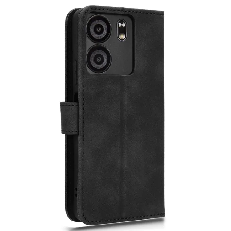 For BLU View 5 Case Skin-Touch PU Leather Wallet Phone Cover Stand View - Black
