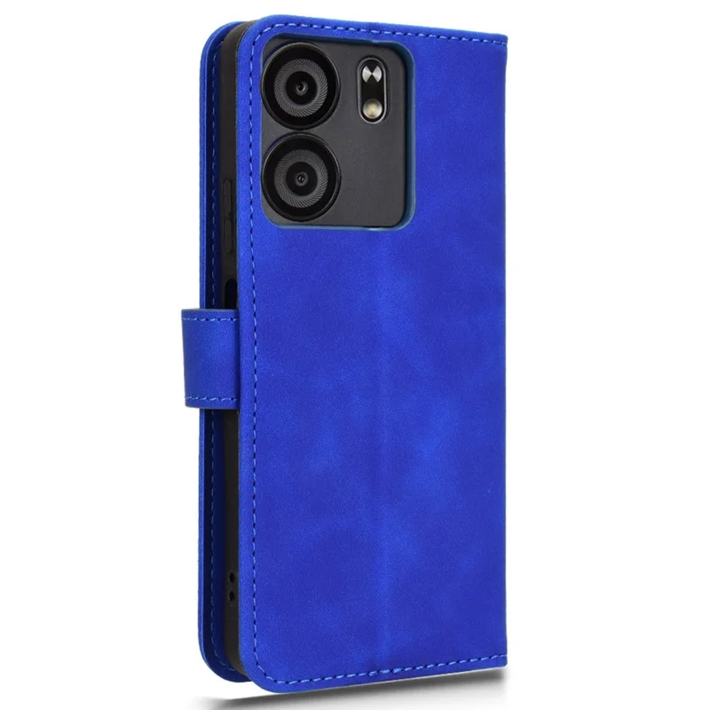 For BLU View 5 Case Skin-Touch PU Leather Wallet Phone Cover Stand View - Blue