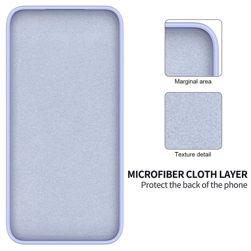 Für Samsung Galaxy S24 FE Case Liquid Silicone Phone Cover Smooth Touch mit Handgelenkschlaufe - Lila