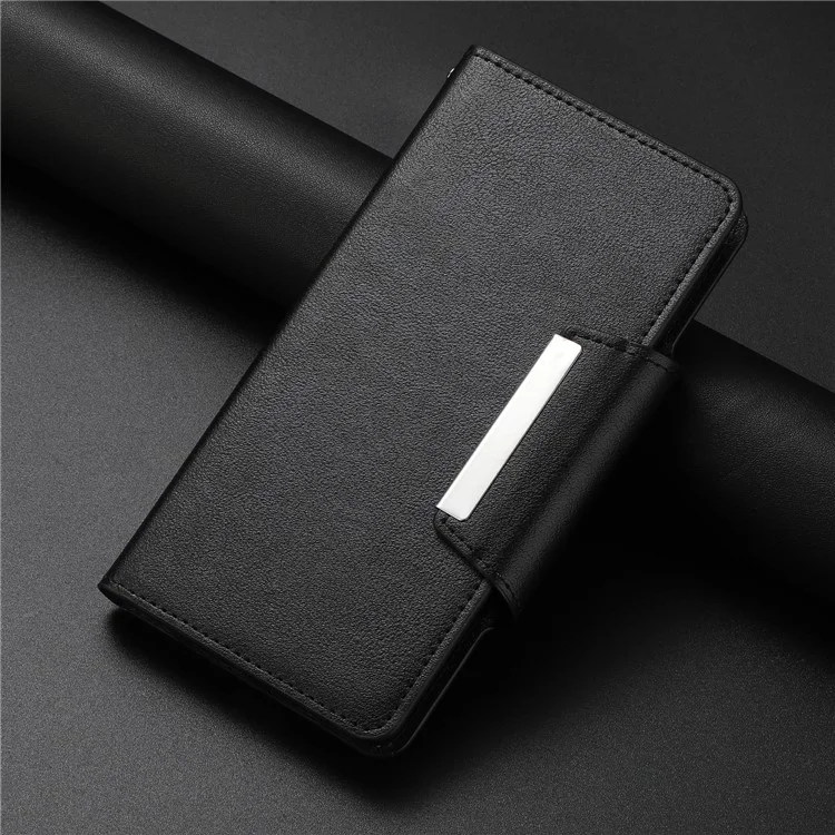 For iPhone 16 Pro Case PU Leather Wallet Detachable Phone Cover - Black
