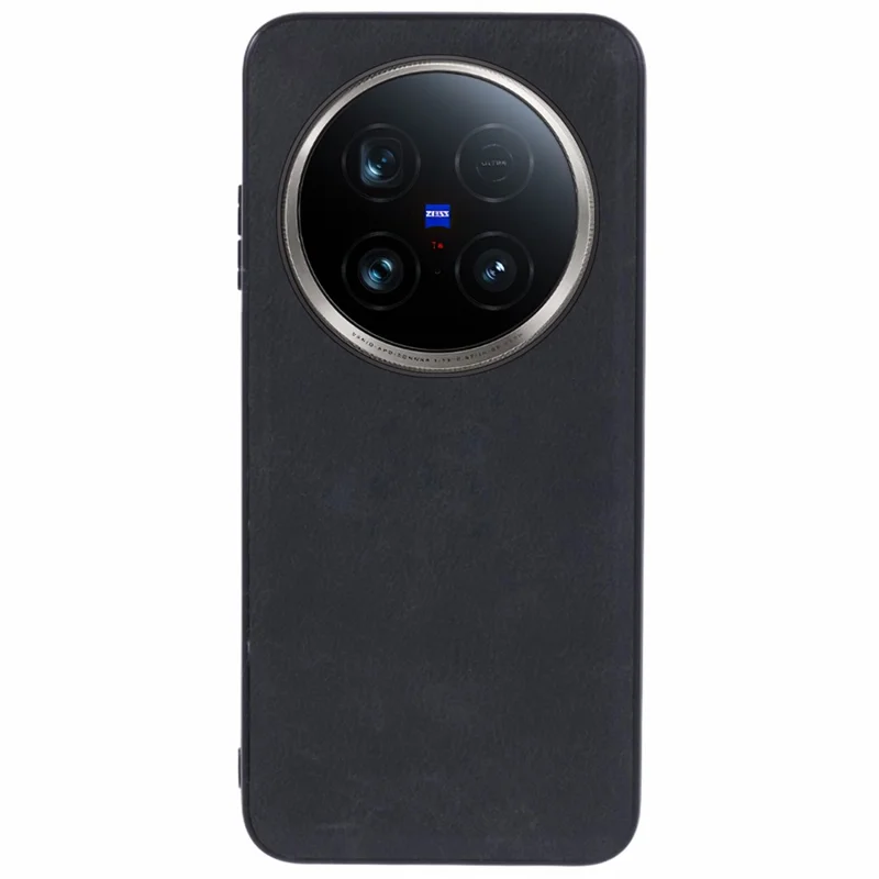 For vivo X100 Ultra 5G Case Leather PC TPU Retro Phone Back Cover - Black