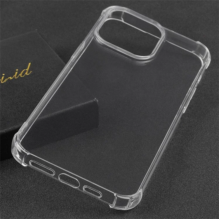 WANLONFENG FS Series для iPhone 15 Pro Clear TPU Case с Tempered Glass Film