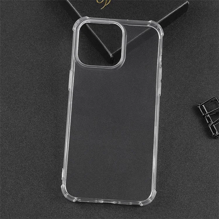 WANLONFENG FS Series для iPhone 15 Pro Clear TPU Case с Tempered Glass Film