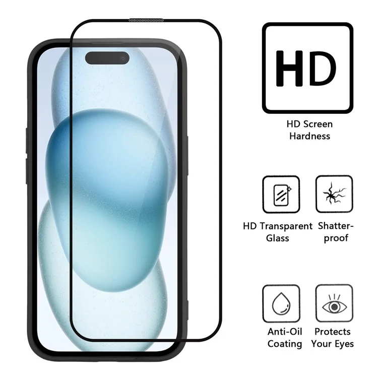WANLONFENG FS-Serie für iPhone 13 Pro Max Klare Hülle TPU-Abdeckung mit Panzerglas-Folie