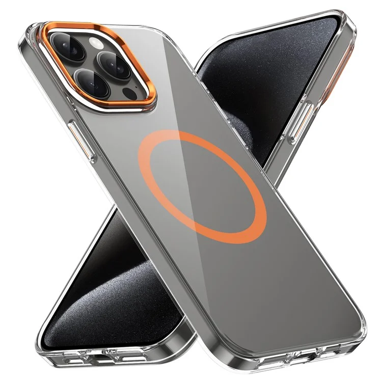 Per iPhone 13 Pro Case Compatibile con MagSafe Resistente al Ingiallimento Custodia in PC Rigido - Arancione