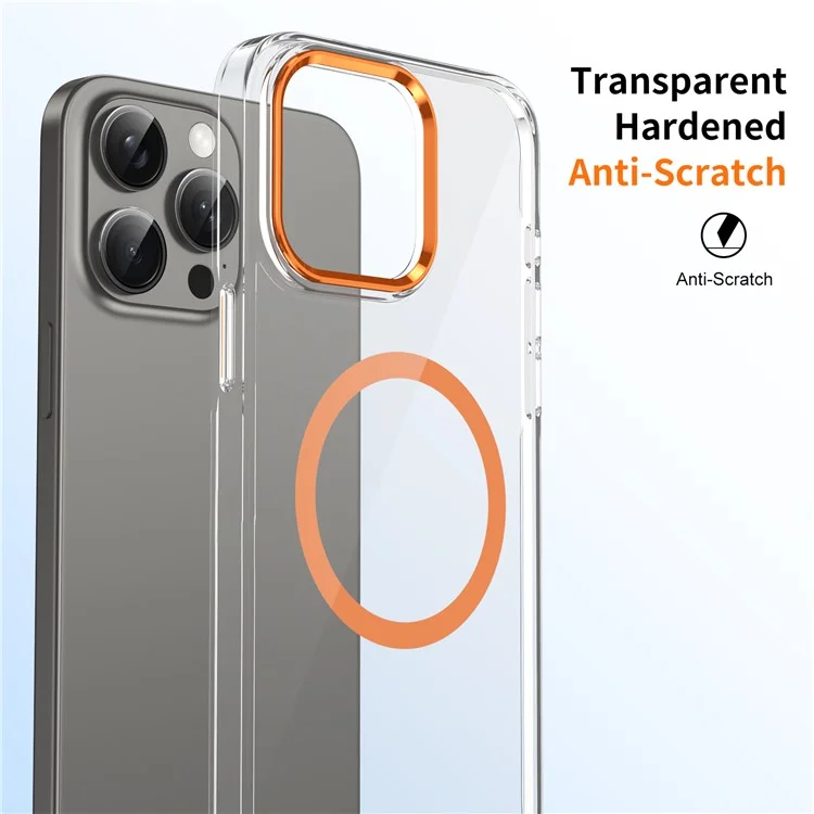 Per iPhone 13 Pro Case Compatibile con MagSafe Resistente al Ingiallimento Custodia in PC Rigido - Arancione
