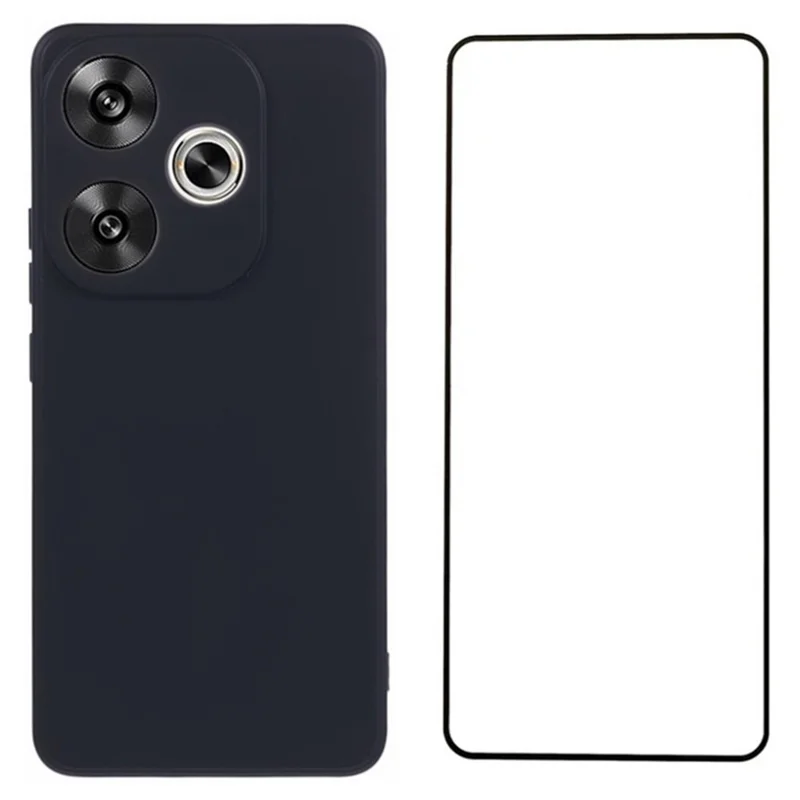 WANLONFENG MS Series for Xiaomi Poco F6 5G / Redmi Turbo 3 5G  Case Matte TPU Cover with Screen Protector