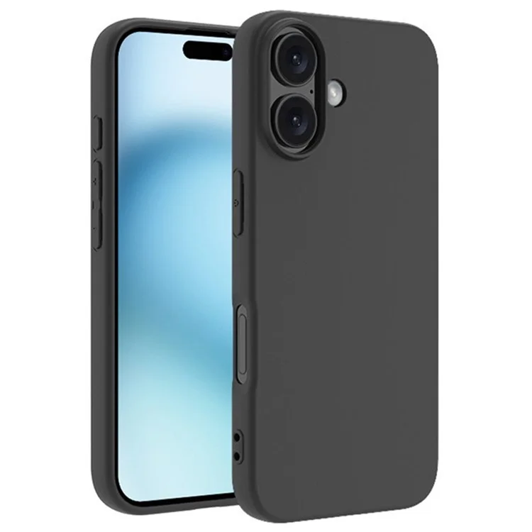 WANLONFENG MS Series para iPhone 16 Plus Funda TPU Mate con Película de Pantalla (Orificio Grande para Lente)