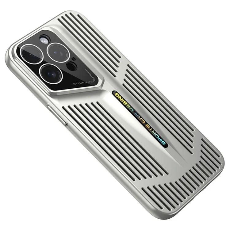For iPhone 14 Pro Case Heat Dissipation Breathable Hard PC Micro-Frosted Phone Cover - Silver