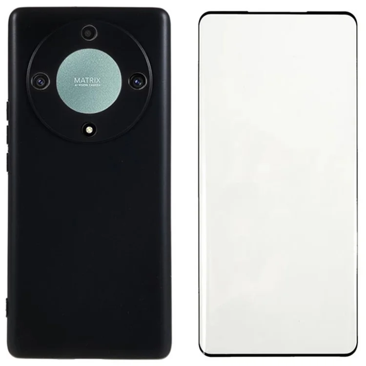 WANLONFENG MS Series for Honor Magic6 Lite 5G / X9b 5G TPU Case Matte Phone Cover with Screen Protector