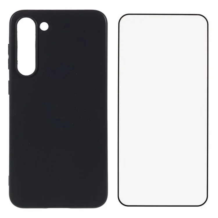 WANLONFENG MS Series for Samsung Galaxy S23 TPU Case Phone Cover with Screen Protector (Big Lens Hole)