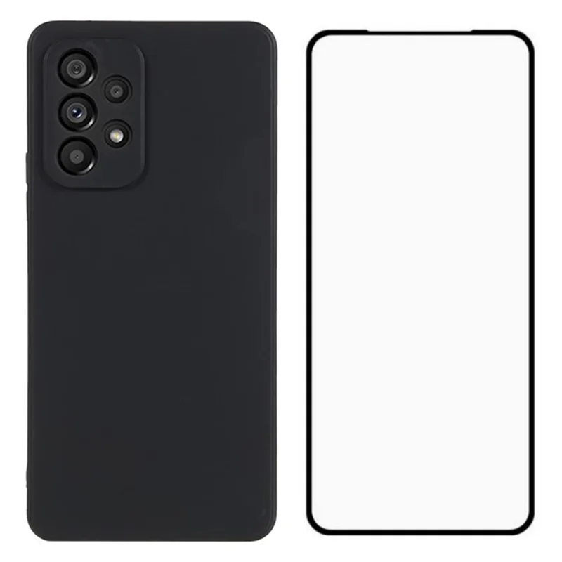 WANLONFENG MS Series for Samsung Galaxy A53 5G TPU Case Matte Cover with Screen Protector