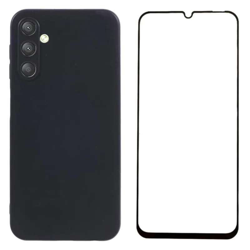 Étui pour Samsung Galaxy A34 5G WANLONFENG MS Series, finition mate, coque en TPU avec film de protection d'écran