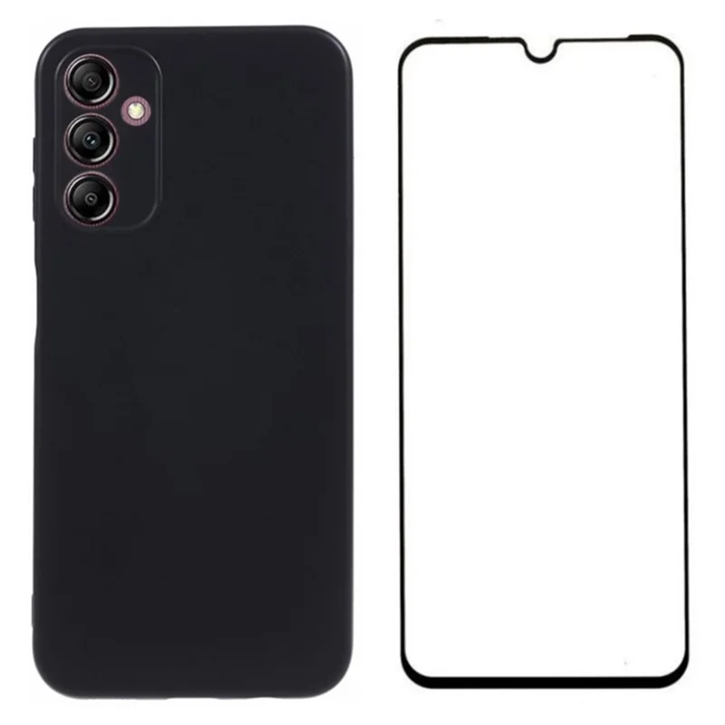 WANLONFENG MS Series for Samsung Galaxy A14 4G / 5G TPU Case with Screen Protector 2-in-1