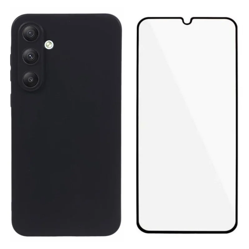 WANLONFENG MS Series for Samsung Galaxy A55 5G Case Matte TPU Phone Cover with Screen Film