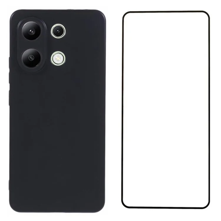 WANLONFENG Série MS para Xiaomi Redmi Note 13 4G Capa Matte TPU Soft Cover com Protetor de Tela