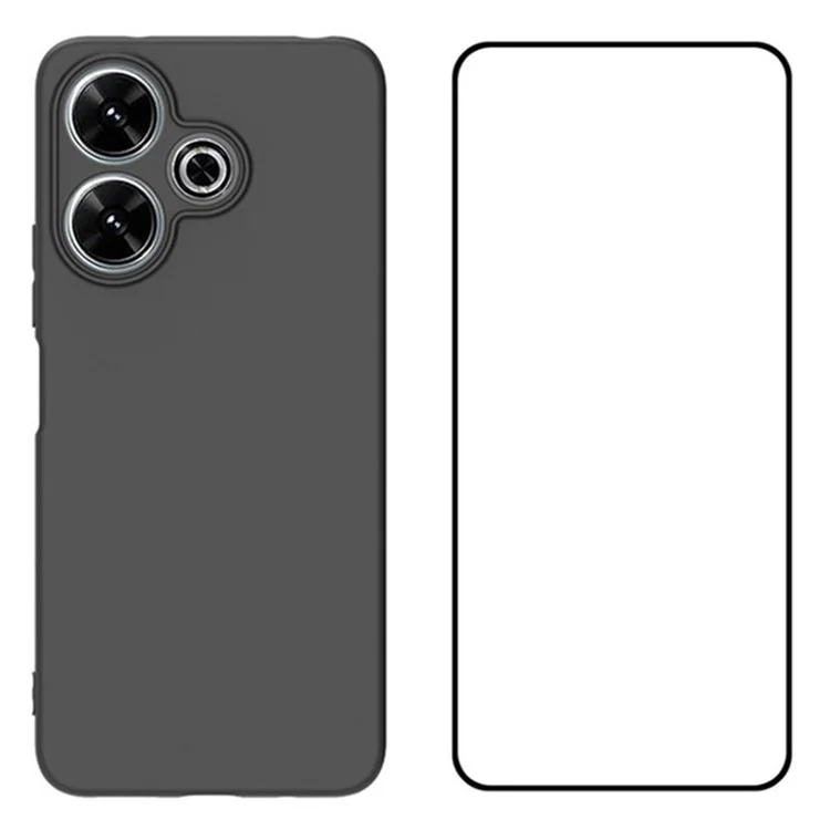 WANLONFENG MS-Серия для Xiaomi Redmi 13 5G / 13 4G Чехол TPU с защитной пленкой для экрана 2-в-1