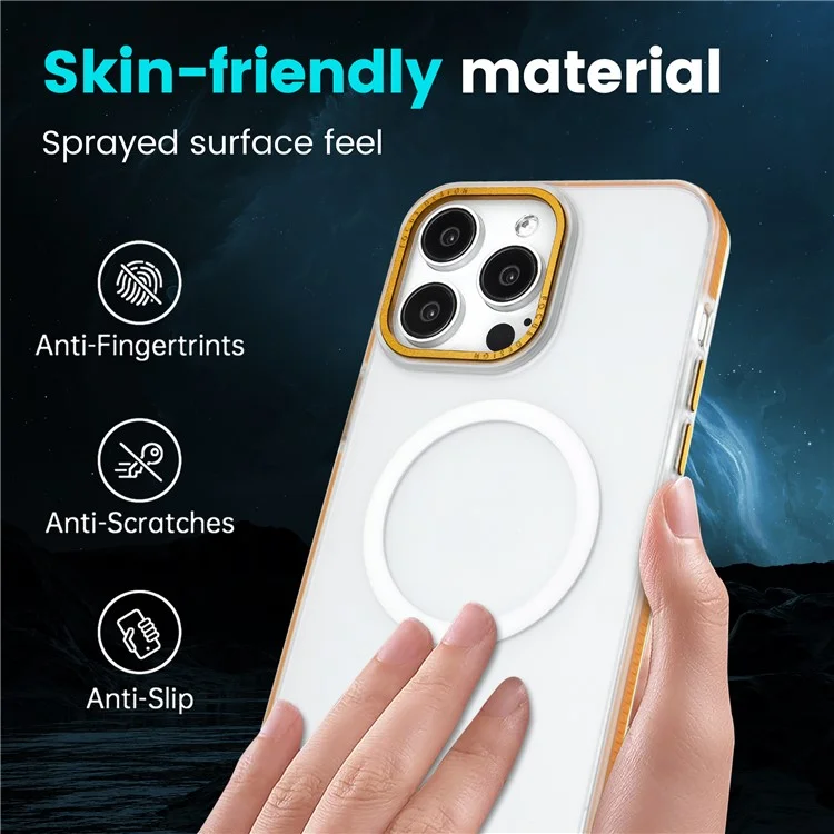 For iPhone 14 Pro Max Case Compatible with MagSafe Skin-Touch PC+TPU Phone Cover - Blue
