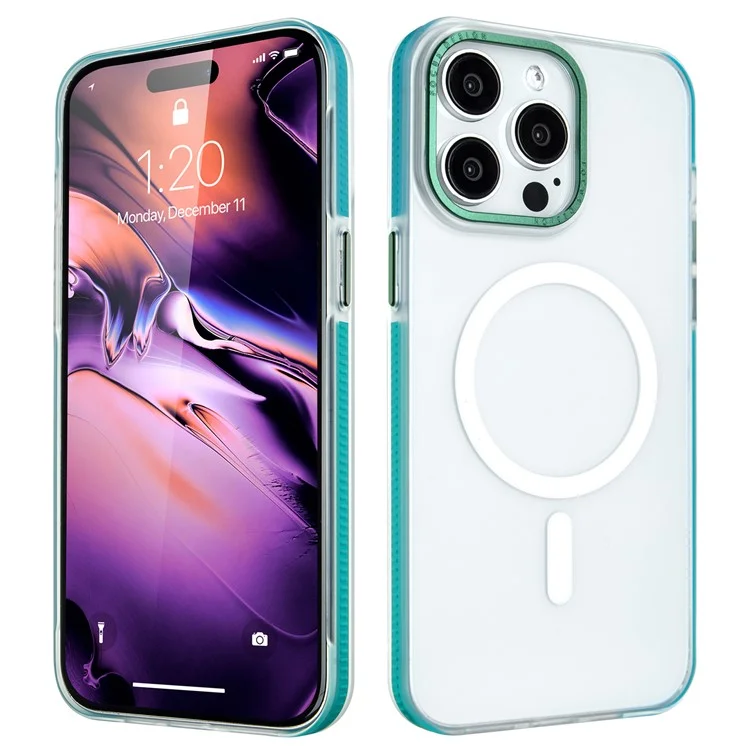 For iPhone 15 Pro Max Case Compatible with MagSafe PC+TPU Phone Cover Skin-Friendly Touch - Blue