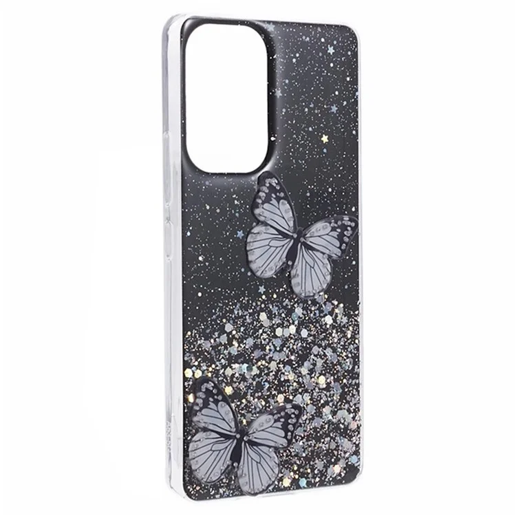 WANLONFENG AW Series for Samsung Galaxy A53 5G Case with Screen Protector 2-in-1 TPU Aesthetic Phone Cover - Black