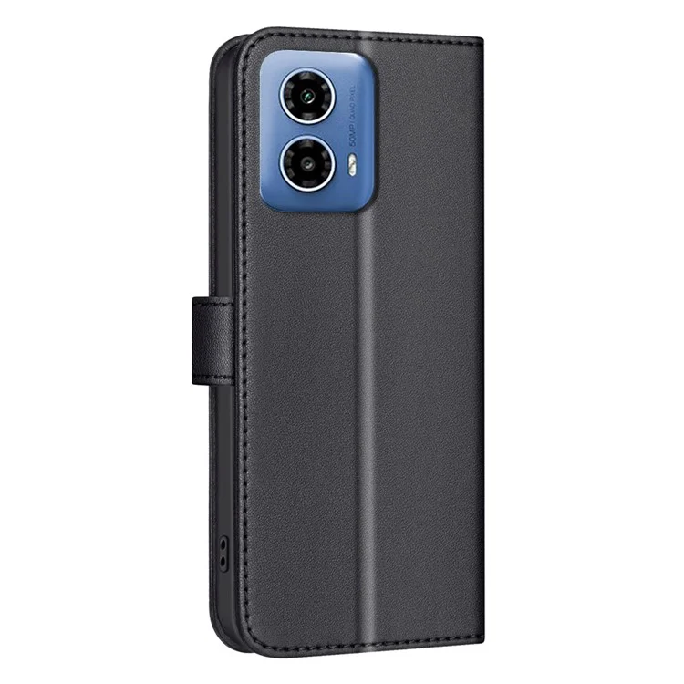 BINFEN COLOR BF34 для Motorola Moto G45 5G / G34 5G Чехол-бумажник с квадратной сеткой - Черный