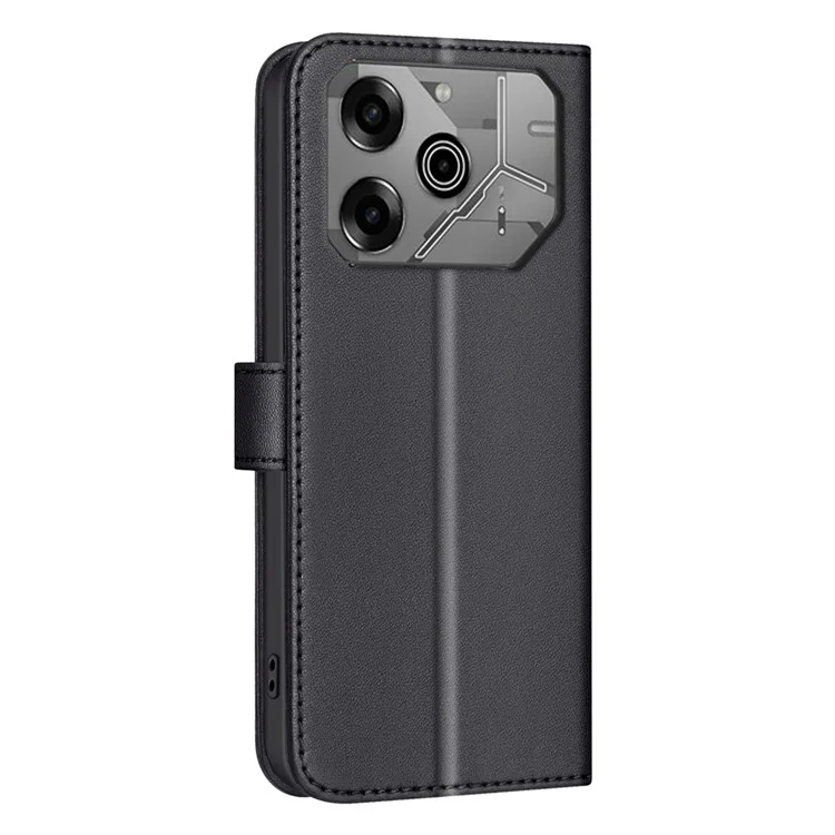 BINFEN COLOR for TECNO Pova 6 4G / Pova 6 Pro 5G Leather Case Square Grid Phone Cover - Black