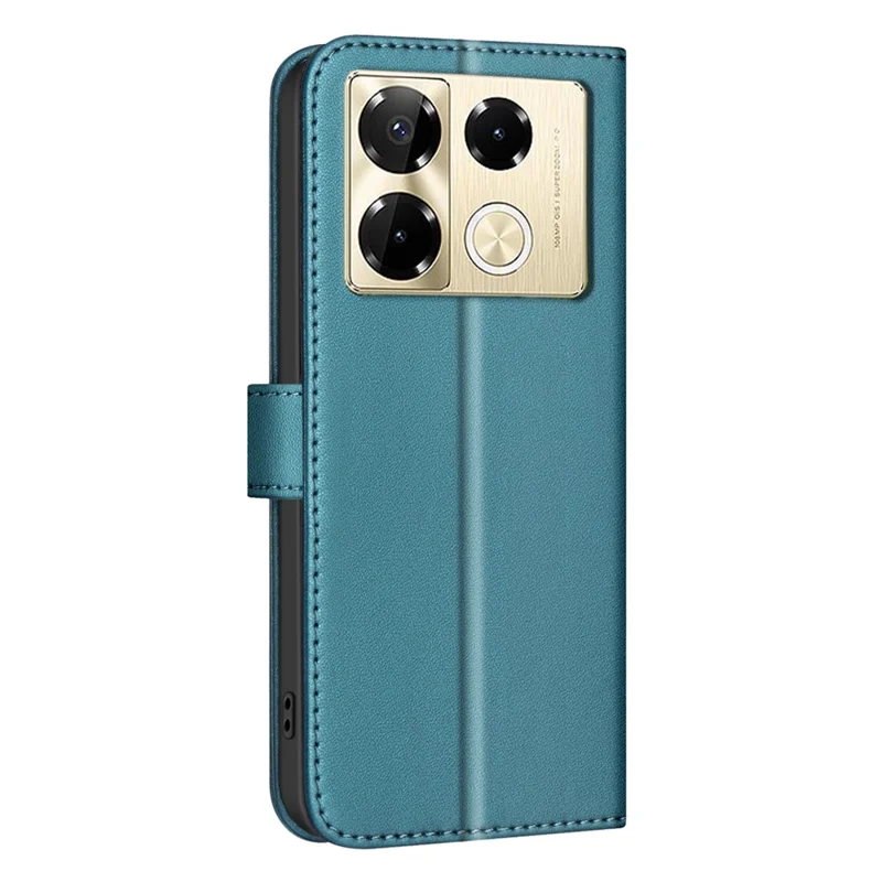 BINFEN COLOR for Infinix Note 40 Pro 4G / 5G / Note 40 Pro+ Leather Case Square Grid Pattern - Green
