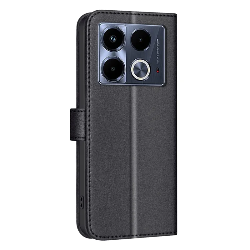 BINFEN COLOR for Infinix Note 40 Case Square Grid Wallet PU Leather Phone Cover - Black