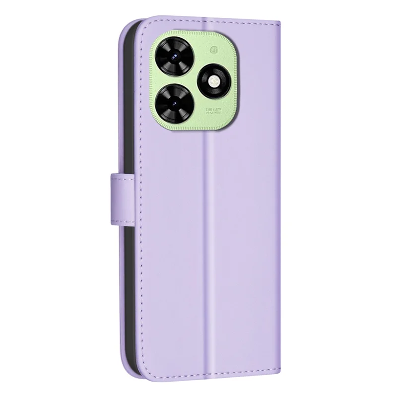 BINFEN COLOR BF34 for TECNO Spark 20C / Spark Go 2024 4G / Pop 8 Case Wallet Leather Phone Cover - Light Purple