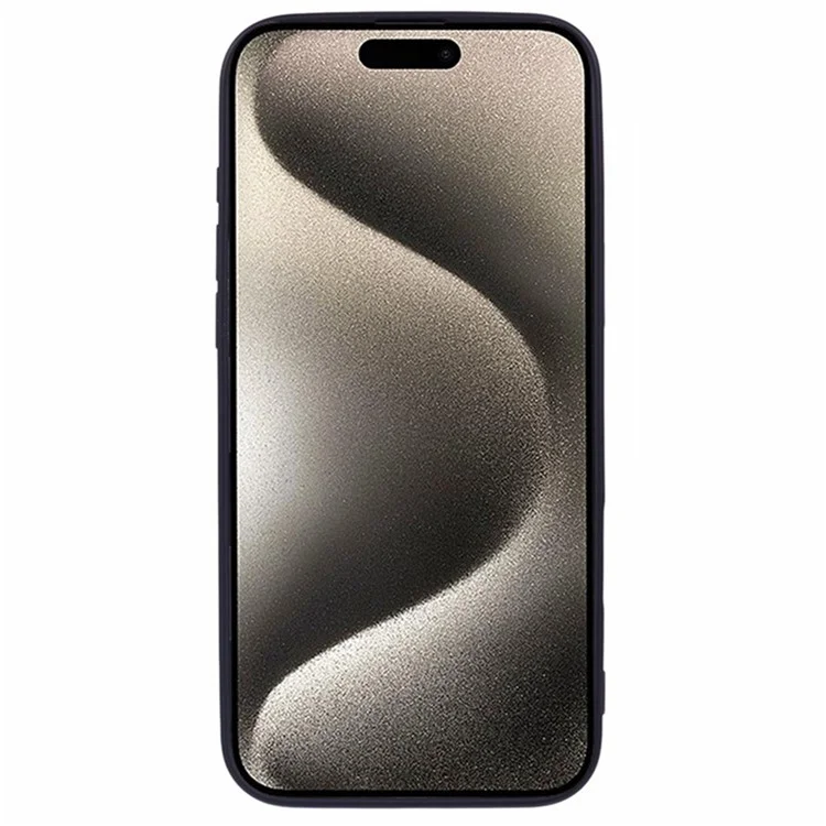 WANLONFENG RB2 Series for iPhone 16 Pro Max Case TPU Phone Cover with Screen Film (Big Lens Hole) - Black