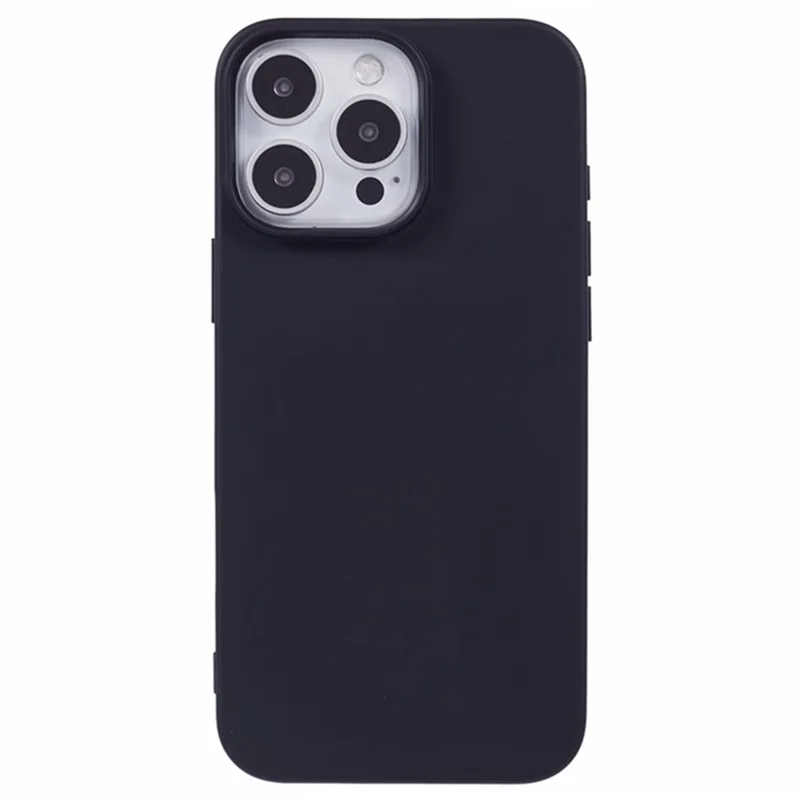 WANLONFENG RB2 Series for iPhone 16 Pro Max Case TPU Phone Cover with Screen Film (Big Lens Hole) - Black