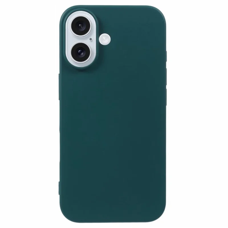 WANLONFENG RB2 Series for iPhone 16 Plus Case Big Lens Hole TPU Phone Cover with Screen Film - Army Green