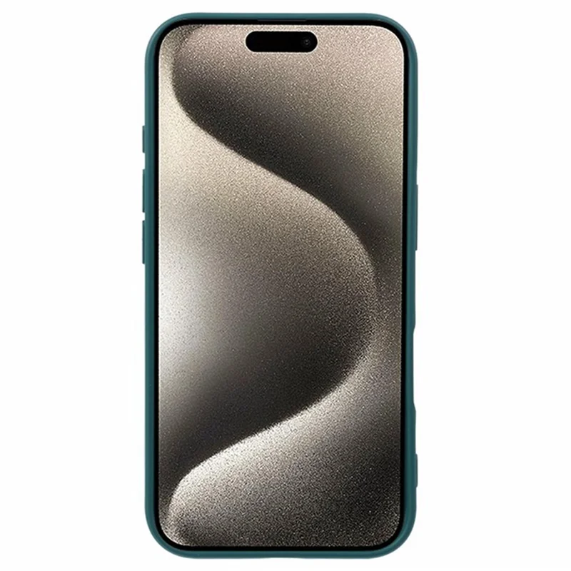 WANLONFENG RB2 Series for iPhone 16 Plus Case Big Lens Hole TPU Phone Cover with Screen Film - Army Green