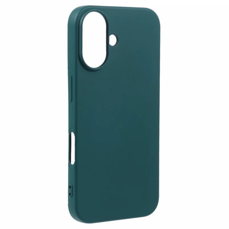 WANLONFENG RB2 Series for iPhone 16 Plus Case Big Lens Hole TPU Phone Cover with Screen Film - Army Green