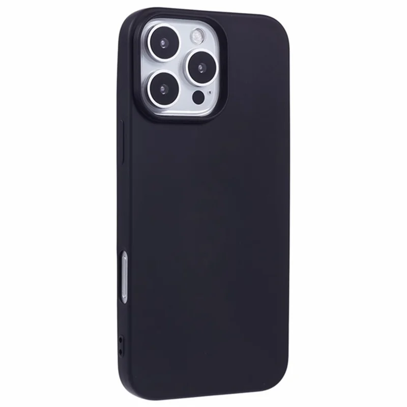 WANLONFENG RB2 Series for iPhone 16 Pro Case Big Lens Hole TPU Phone Cover with Screen Protector - Black