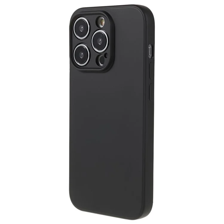 WANLONFENG RB2 Serie für iPhone 15 Pro TPU-Schutzhülle stoßfest Telefon-Cover mit Bildschirmschutzfolie - Schwarz