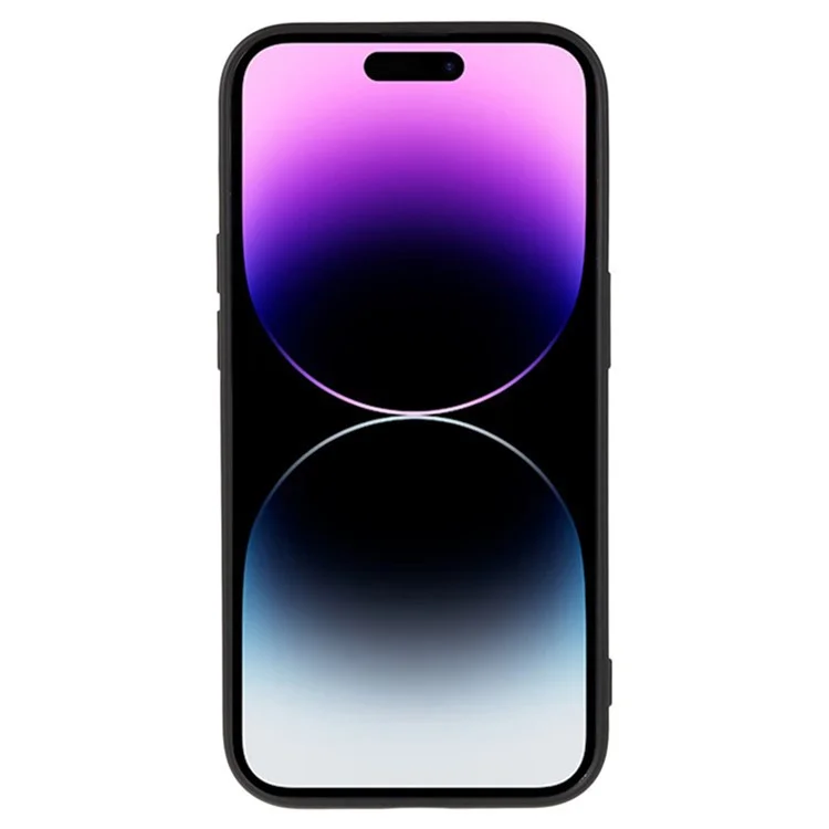WANLONFENG RB2 Serie für iPhone 15 Pro TPU-Schutzhülle stoßfest Telefon-Cover mit Bildschirmschutzfolie - Schwarz