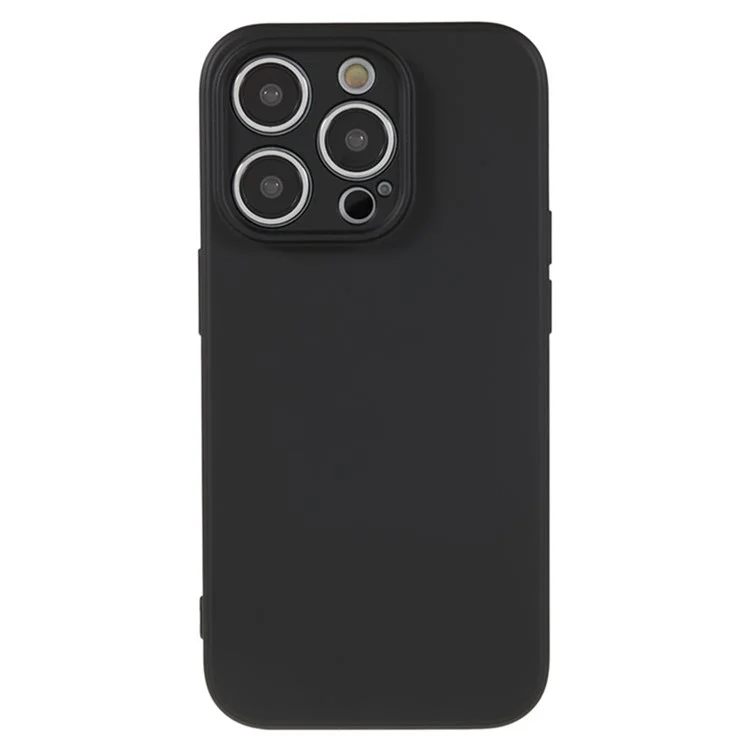 WANLONFENG RB2 Serie für iPhone 15 Pro TPU-Schutzhülle stoßfest Telefon-Cover mit Bildschirmschutzfolie - Schwarz