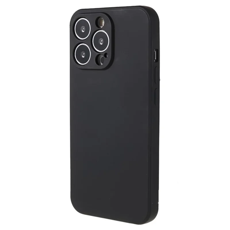 WANLONFENG Série RB2 para iPhone 13 Pro Max Case TPU Phone Cover com Screen Film (Corte Preciso) - Preto