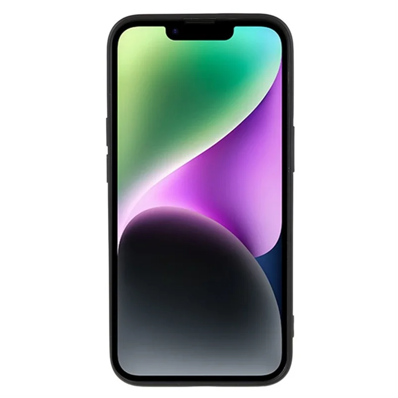 WANLONFENG RB2 Series for iPhone 14 Case Precise Cutout Lens Hole TPU Phone Cover with Screen Film - Black