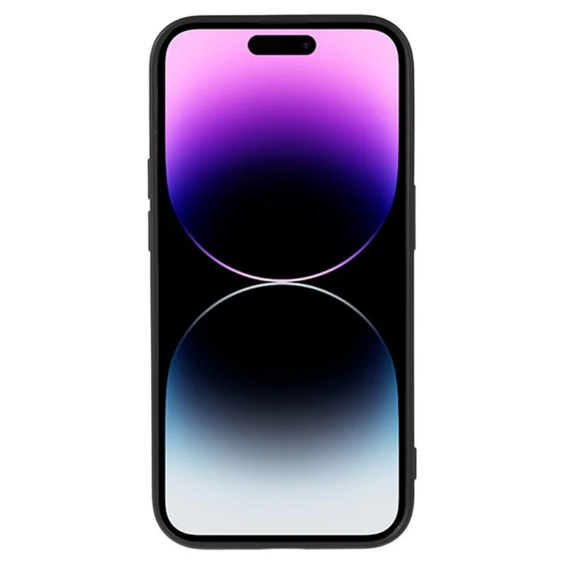 WANLONFENG RB2 Series for iPhone 14 Pro Case with Screen Protector Soft TPU Phone Cover - Black