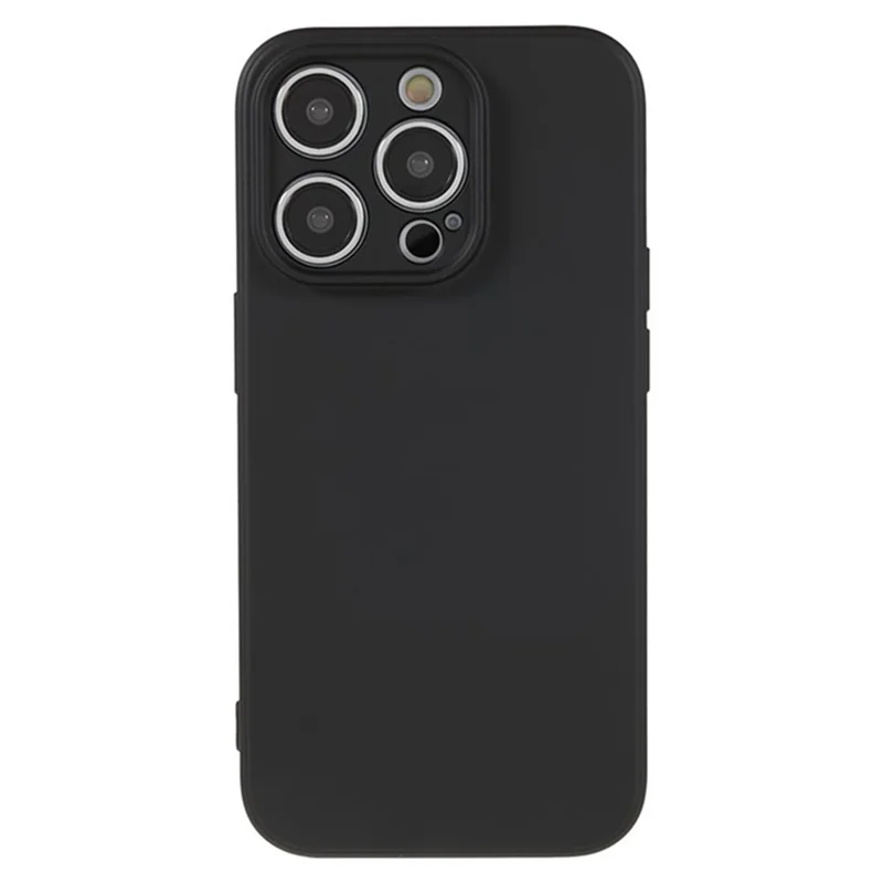 WANLONFENG RB2 Series for iPhone 14 Pro Case with Screen Protector Soft TPU Phone Cover - Black