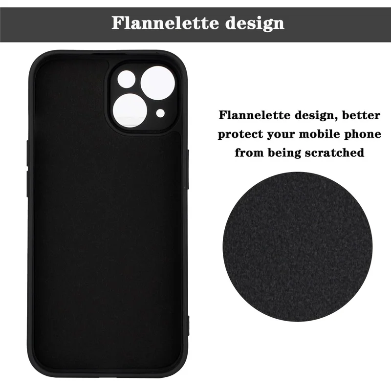 WANLONFENG RB2 Series for iPhone 14 Pro Case with Screen Protector Soft TPU Phone Cover - Black