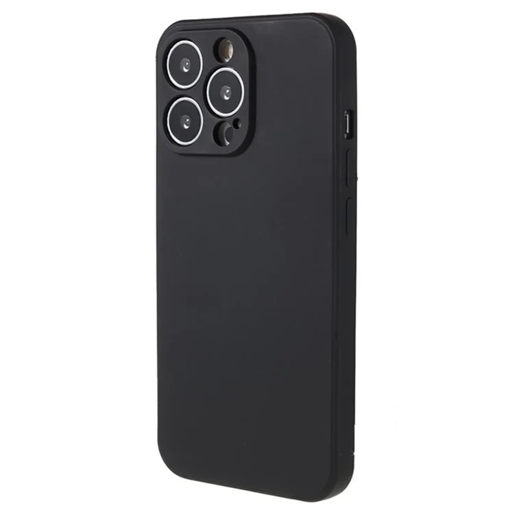 WANLONFENG RB2-Serie für iPhone 13 Pro Case Soft TPU Handyhülle mit Bildschirmschutz (präziser Ausschnitt) - Schwarz